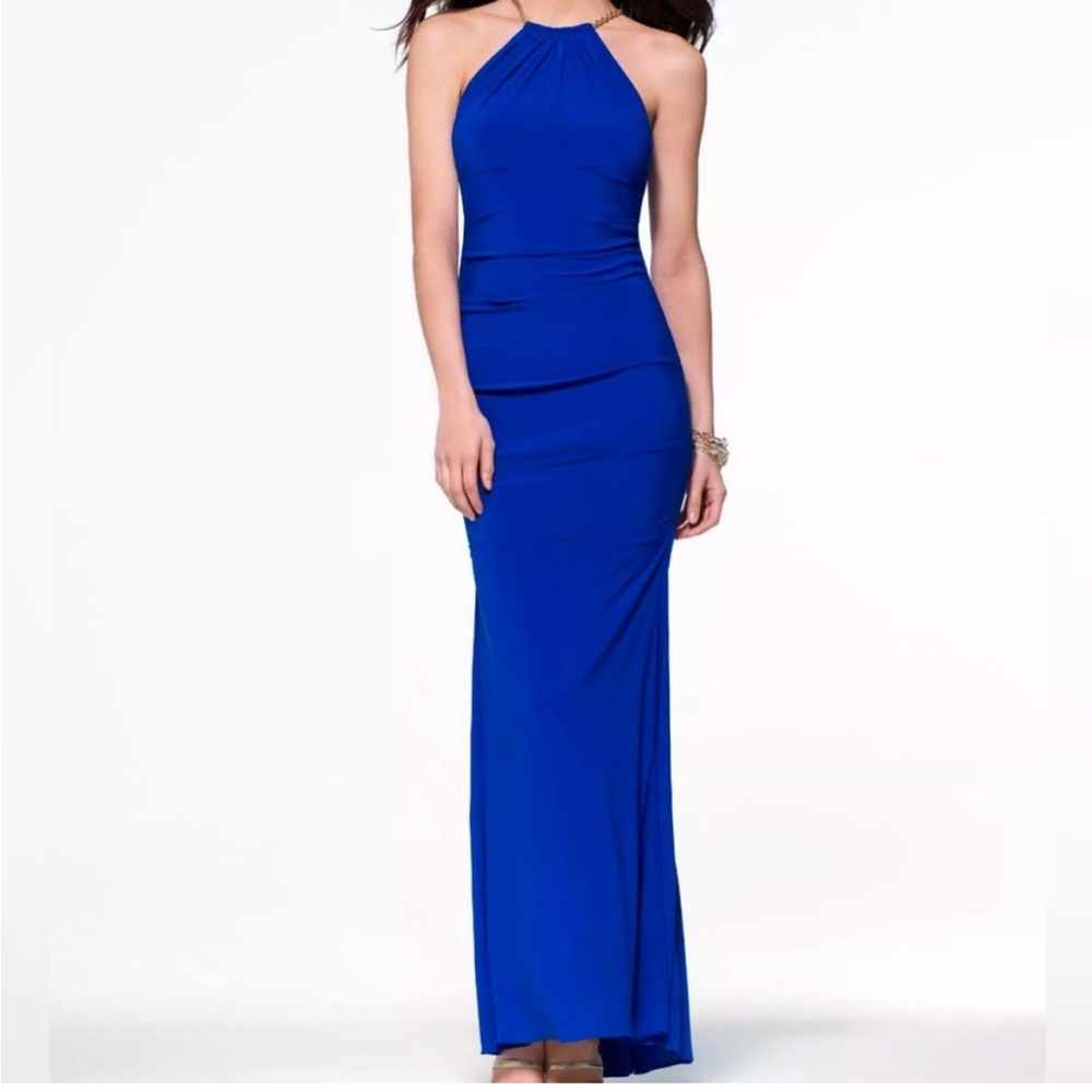 Elegant Cache Blue evening gown